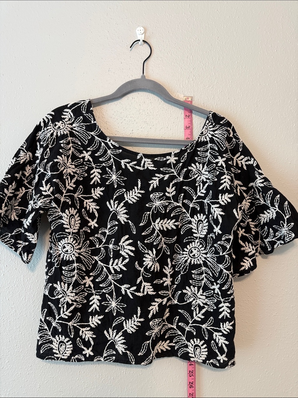 Anthropologie Rory Embroidered Top